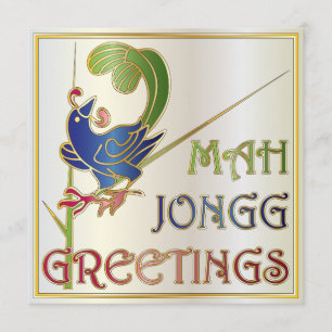 Mah Jongg Christmas One Bam Invasion/Card Einladung