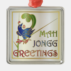 Mah Jongg Christmas One Bam Ornament