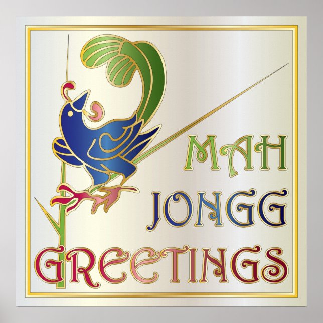 Mah Jongg Christmas One Bam Poster (Vorne)