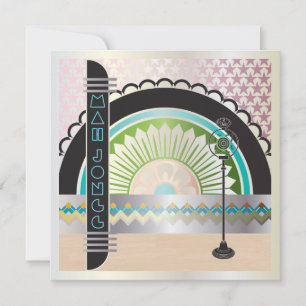 Mah Jongg Deko Ballroom Flat Card Einladung