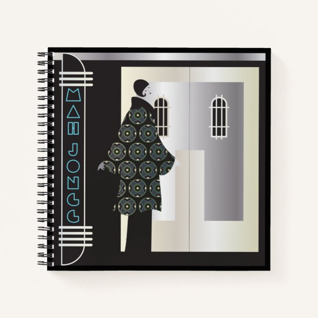 Mah Jongg Deko Notebook Notizbuch (Vorderseite)