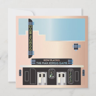 Mah Jongg Deko Theater Flat Card Karte