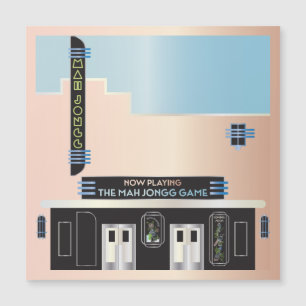 Mah Jongg Deko Theater Magnet Card