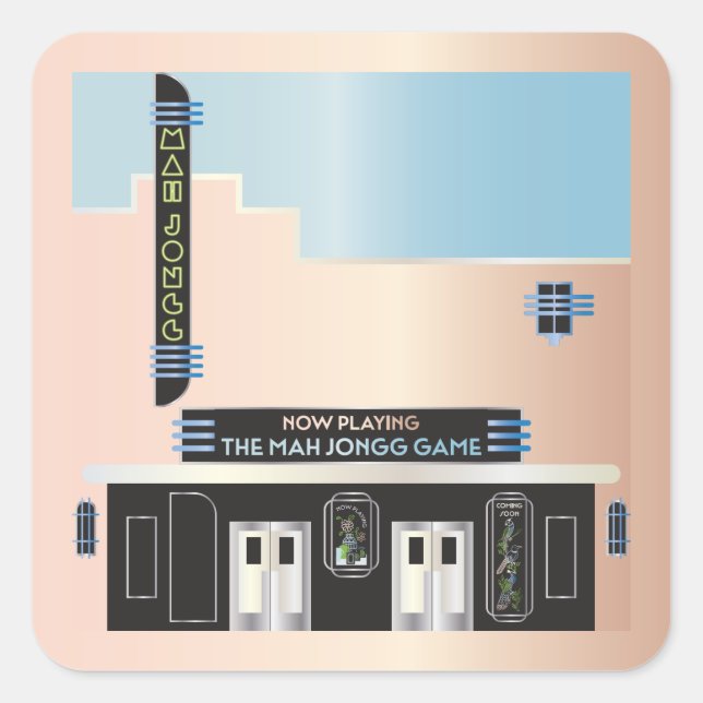 Mah Jongg Deko Theater Stickers (Vorderseite)