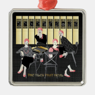 Mah Jongg die Tiles, die heilen Silbernes Ornament