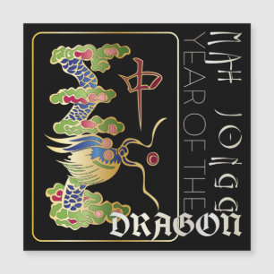 Mah Jongg Dragon Jahr Flat Magnet