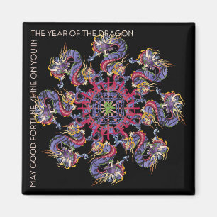 Mah Jongg Dragon Jahr Magnet