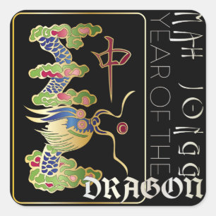 Mah Jongg Dragon Jahr Stickers