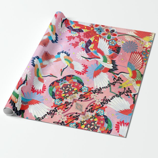 Mah Jongg Egrets Geschenkpapier (Ungerollt)