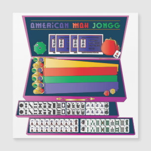 Mah-Jongg-Etuiklage-Magnet Magnetkarte