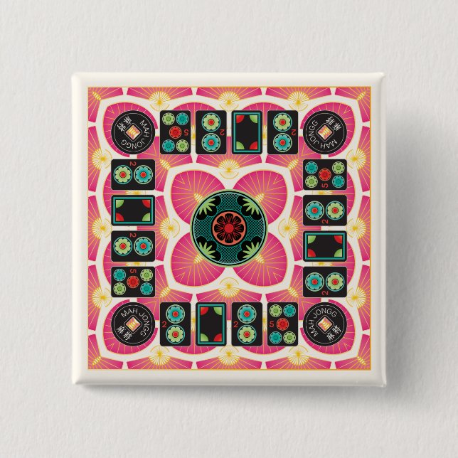 Mah Jongg Fan 2025 Button (Vorderseite)