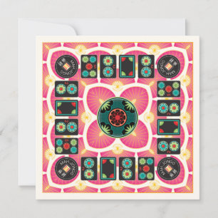 Mah Jongg Fan 2025 Flachkarte Karte