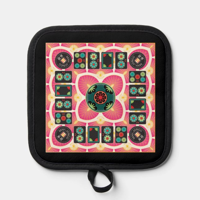 Mah Jongg Fan 2025 Pot Holder Topflappen (Vorderseite)