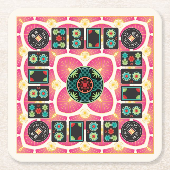 Mah Jongg Fan 2025 Untersetzer (Vorderseite)