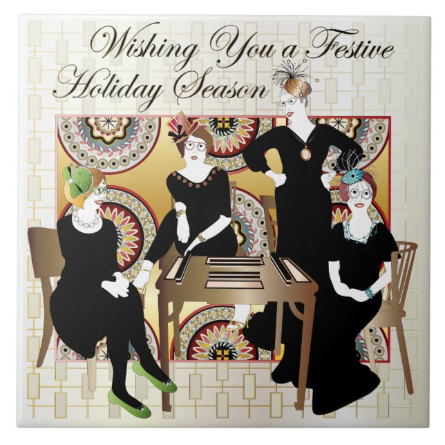 Mah Jongg Festive Fliese (Vorderseite)