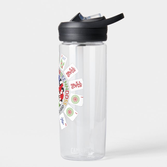 Mah-Jongg-Freunde-Wasserflasche Trinkflasche (Links)