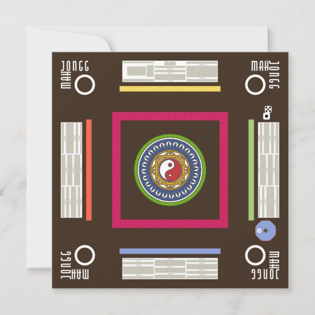 Mah Jongg Game Card Einladung (Vorderseite)