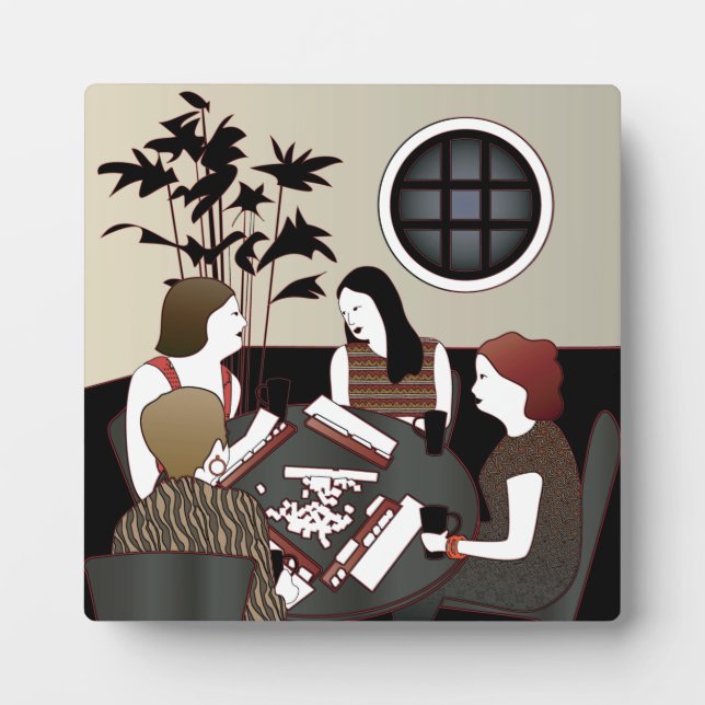 Mah Jongg Game Plaque Fotoplatte (Vorderseite)