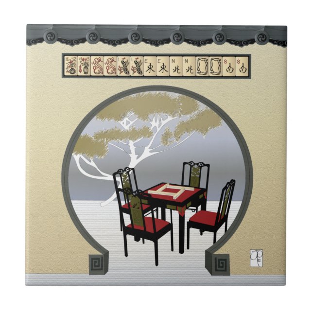 Mah Jongg Garden Tile Fliese (Vorderseite)