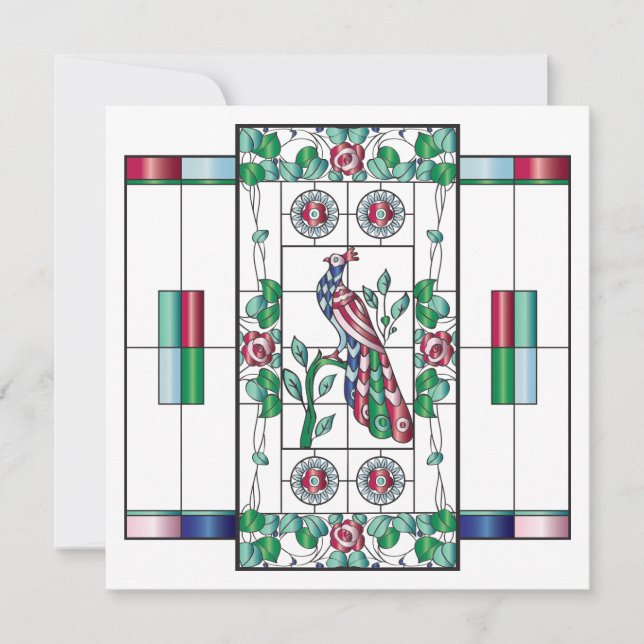 Mah Jongg Glass Birthday Flat Card Dankeskarte (Vorderseite)