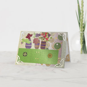 Mah Jongg Green Table Card Dankeskarte