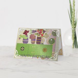 Mah Jongg Green Table Geburtstagkarte Dankeskarte