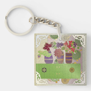 Mah Jongg Green Table Schlüsselanhänger