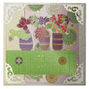 Mah Jongg Green Table Tile Fliese