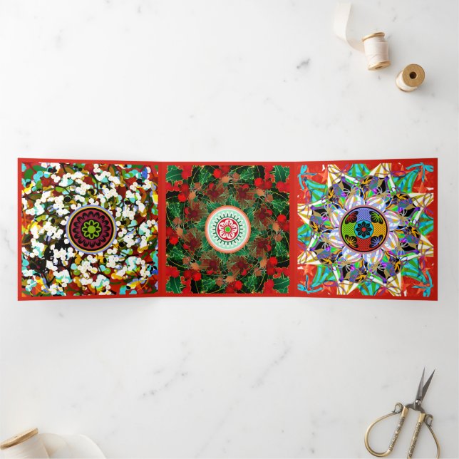 Mah Jongg Greetings Dreifach Gefaltete Karte (Innenseite)