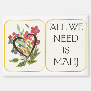 Mah Jongg Heart Magnet