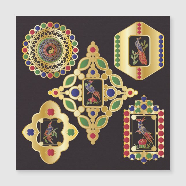 Mah Jongg Jewelry Magnet Card (Vorderseite)