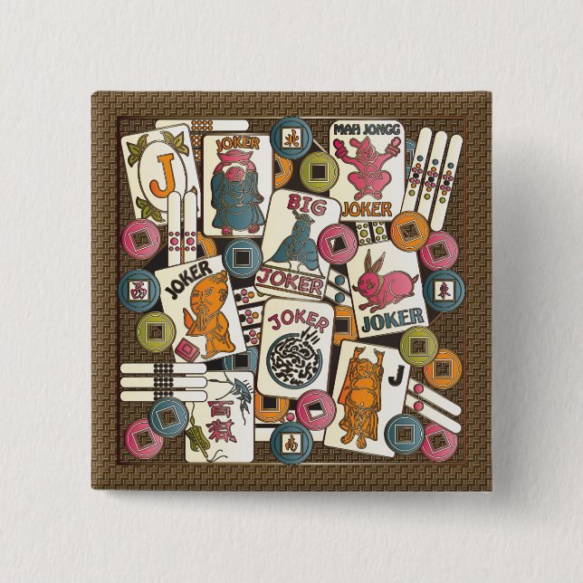 Mah Jongg Joker Button (Vorderseite)