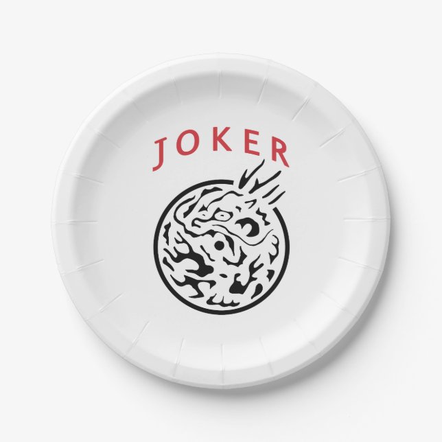Mah Jongg Joker Paper Dish Pappteller (Vorderseite)
