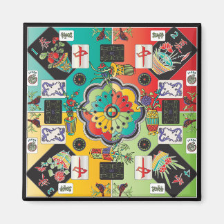 Mah-Jongg-Kacheln Magnet