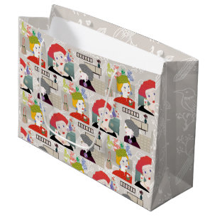Mah Jongg Lady 03 Geschenktasche Große Geschenktüte