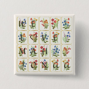 Mah Jongg Liebe Button