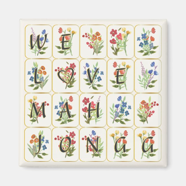 Mah Jongg Liebe Magnet (Vorne)