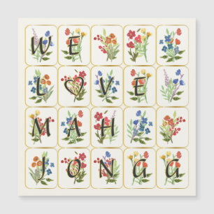 Mah Jongg Liebe Magnet Card