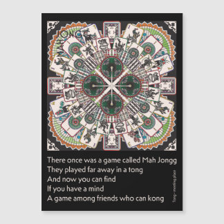 Mah Jongg Limerick Kong Magnet Card