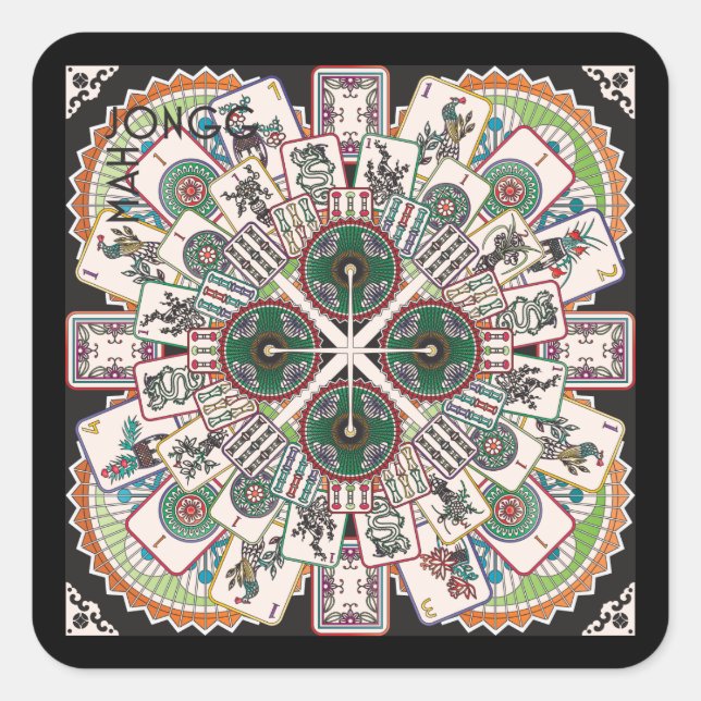 Mah Jongg Limerick Kong Stickers (Vorderseite)