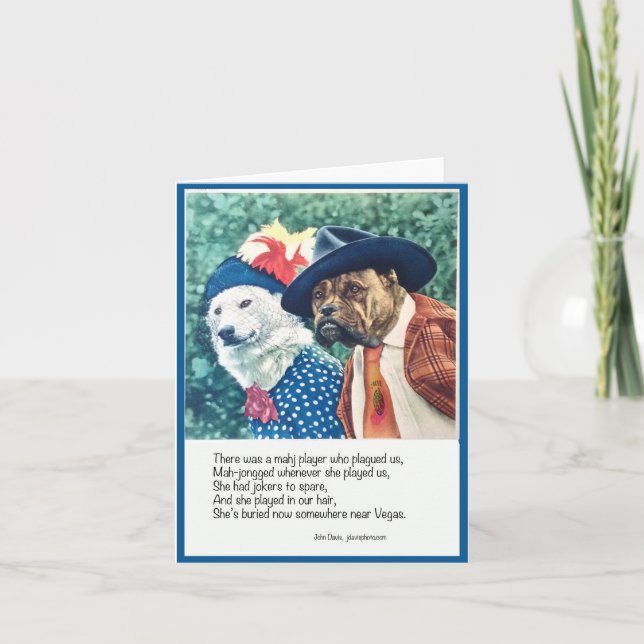 Mah Jongg Limerick Note Card Karte (Vorderseite)