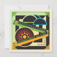 Mah Jongg Limerick Whine Flat Card
