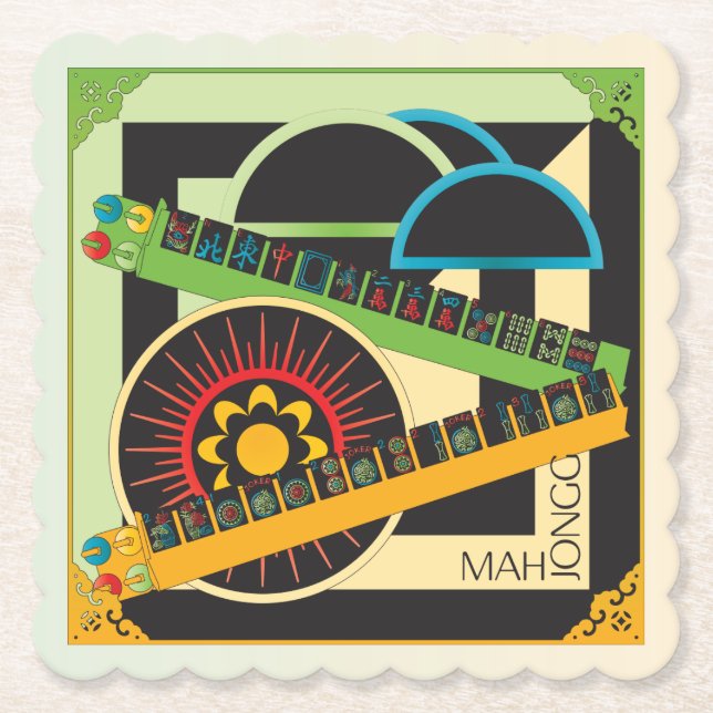 Mah Jongg Limerick Whine Untersetzer (Vorderseite)