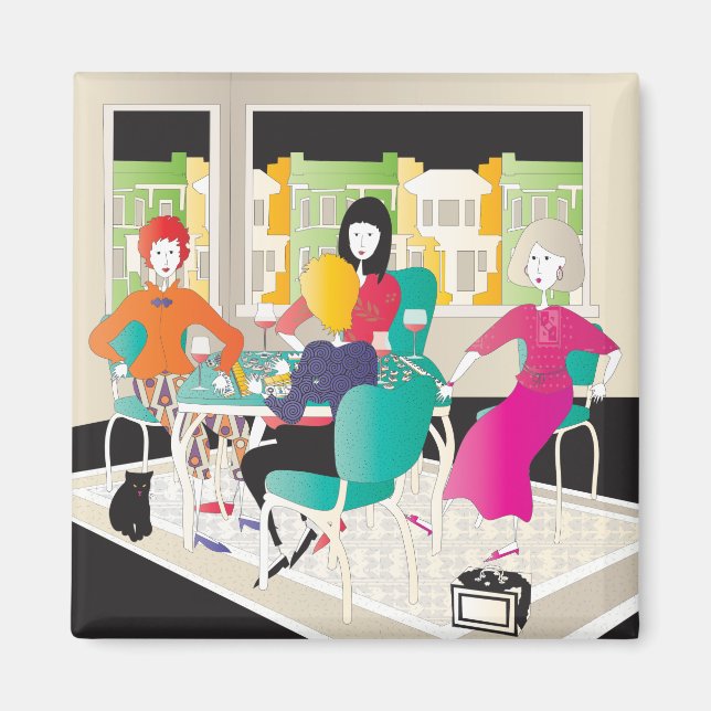 Mah Jongg Mahj Night2 Magnet (Vorne)