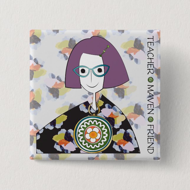 Mah Jongg Maven Button (Vorderseite)