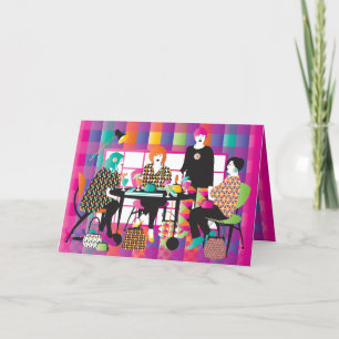 Mah Jongg Memphis Style Card Dankeskarte