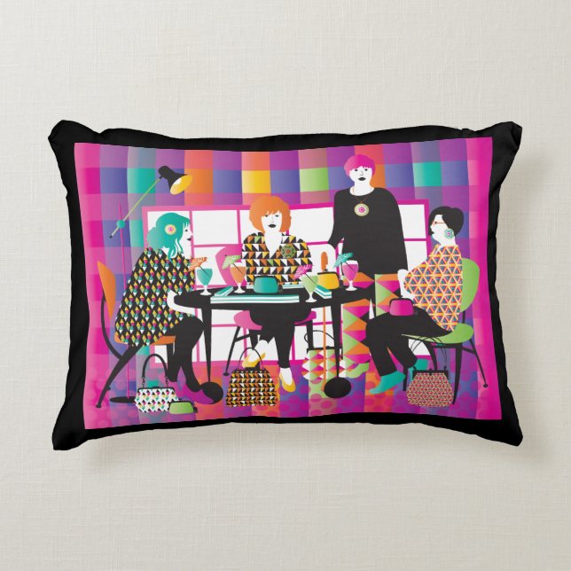 Mah Jongg Memphis Style Pillow Dekokissen (Vorderseite)