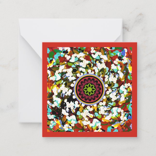 Mah Jongg Mistletoe Small Card Mitteilungskarte (Vorderseite)