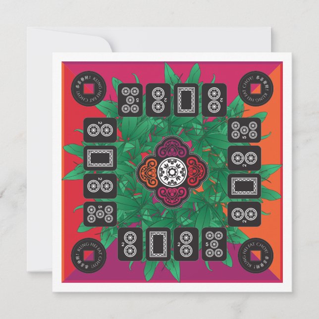 Mah Jongg Money Tree 2025 Flat Card Karte (Vorderseite)