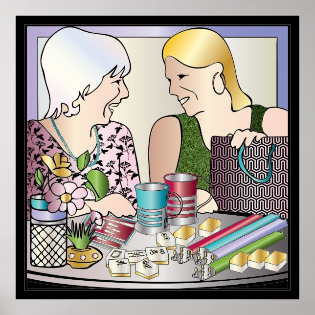 Mah Jongg Muttertag Poster (Vorne)